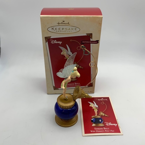 Hallmark Keepsake Tinker Bell Peter Pan Wind Up Motion Ornament and Card 2002 - Picture 9 of 16
